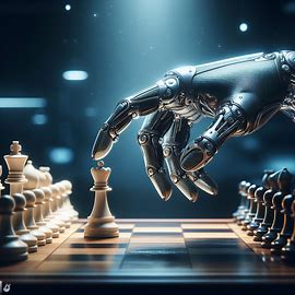 robot playing chess